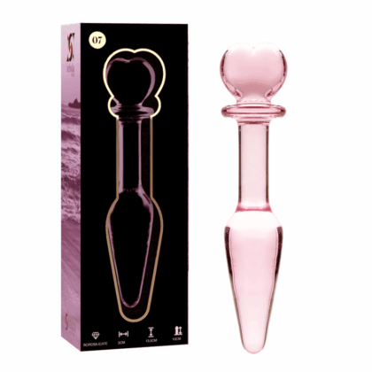 NEBULA SERIES BY IBIZA - MODELO 7 ANAL PLUG VIDRO BOROSILICADO ROSA 13.5 CM -O- 3 CM