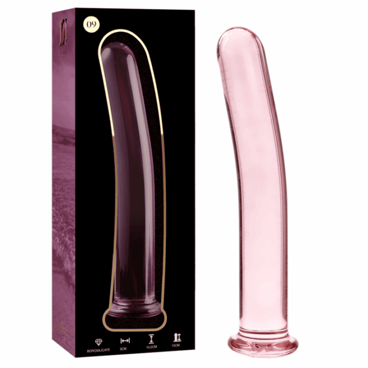 NEBULA SERIES BY IBIZA - MODELO 9 DILDO VIDRO BOROSILICADO ROSA 15.5 CM -O- 2.5 CM