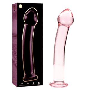 NEBULA SERIES BY IBIZA - MODELO 11 DILDO VIDRO BOROSILICADO ROSA 16 CM -O- 3 CM