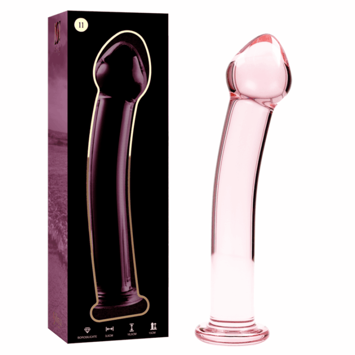 NEBULA SERIES BY IBIZA - MODELO 11 DILDO VIDRO BOROSILICADO ROSA 16 CM -O- 3 CM