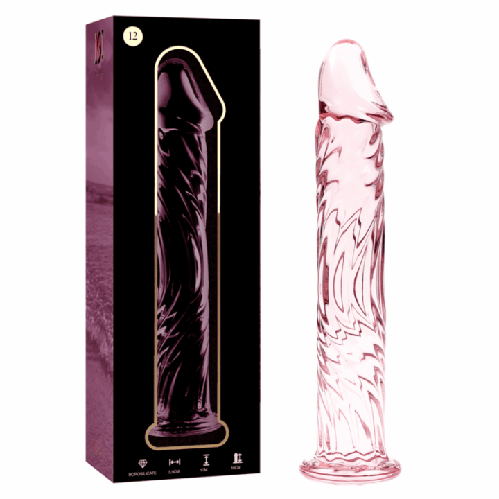 NEBULA SERIES BY IBIZA - MODELO 12 DILDO VIDRO BOROSILICADO ROSA 17 CM -O- 3.5 CM
