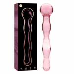 NEBULA SERIES BY IBIZA - MODELO 13 DILDO VIDRO BOROSILICADO ROSA 18 CM -O- 3.5 CM