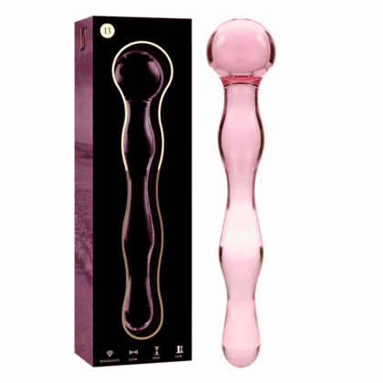 NEBULA SERIES BY IBIZA - MODELO 13 DILDO VIDRO BOROSILICADO ROSA 18 CM -O- 3.5 CM