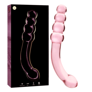 NEBULA SERIES BY IBIZA - MODELO 14 DILDO VIDRO BOROSILICADO ROSA 18.5 CM -O- 3 CM