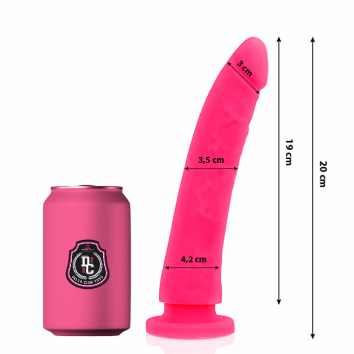 DELTA CLUB -TOYS DILDO MÉDICO ROSA SILICONE 20 CM -O- 4 CM