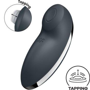 SATISFYER - TAP & CLIMAX 2 VIBRADOR E ESTIMULADOR CINZA