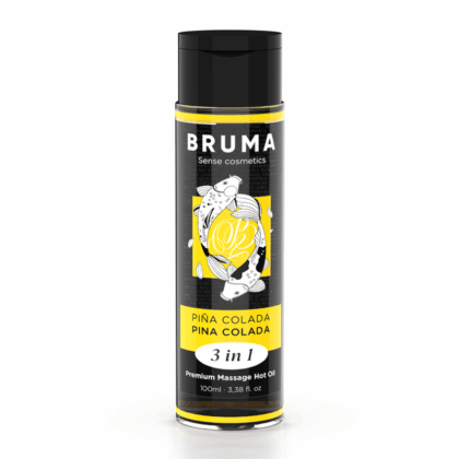 BRUMA - ÓLEO DE MASSAGEM PREMIUM EFEITO CALOR SABOR PINA COLADA 3 EM 1 - 100 ML