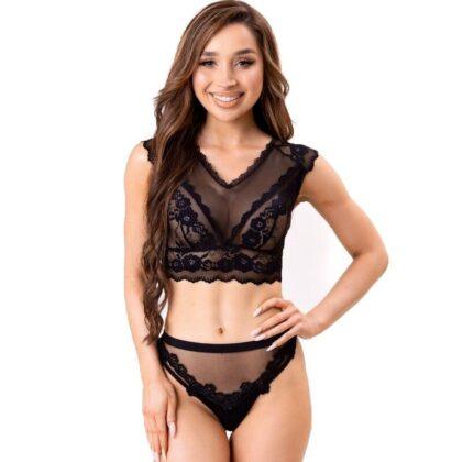 LIVCO CORSETTI FASHION - ELIN LC 20212 BRA + CALCINHA PRETO S/M