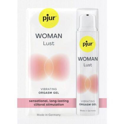 PJUR - GEL VIBRATÓRIO WOMAN LUST DOSE ÚNICA PARA ORGASMO 1,5 ML