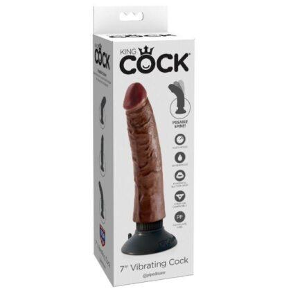 KING COCK - GALO VIBRANTE MARROM 17,78 CM