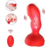 ARMONY -  EXTREME A BLOOM VIBRADOR ROSE E PLUG ANAL CONTROLE REMOTO VERMELHO