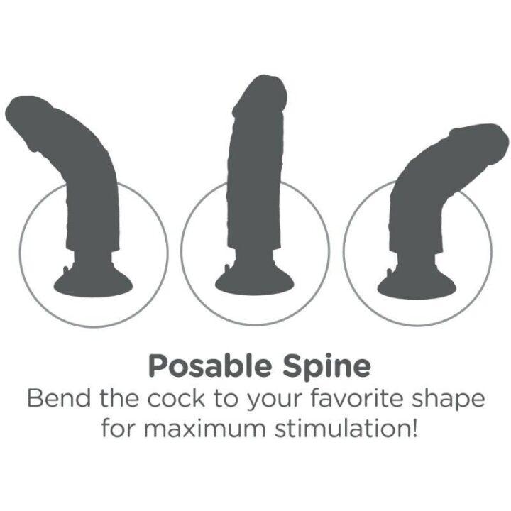 KING COCK - 15.24 CM VIBRATING COCK FLESH