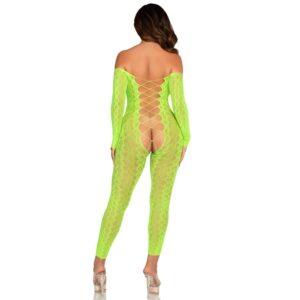 LEG-AVENUE-BODYSTOCKINGS-LEG-AVENUE-CROTCHLESS-BODYSTOCKING-EXOTIC-SNAKE-LACE-NEON-GREEN-1