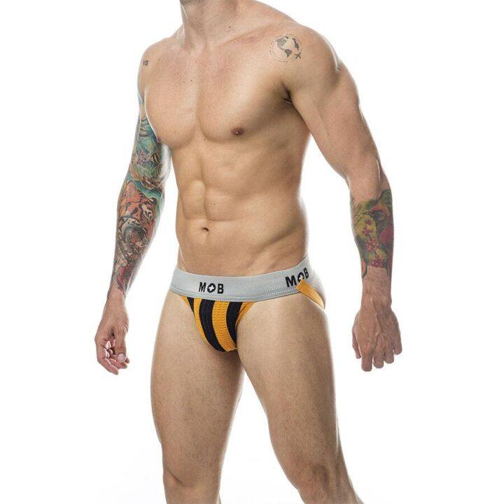 MOB - CALÇA CLASSIC JOCK STRIPE LARANJA TAMANHO G