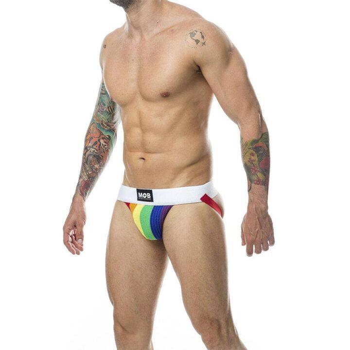 MOB - CALÇA CLASSIC JOCK STRIPE RAINBOW TAMANHO XL