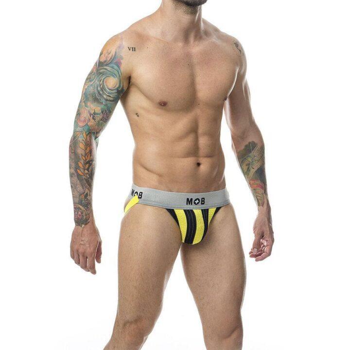 MOB - CALÇA CLASSIC JOCK STRIPE AMARELA TAMANHO XXL