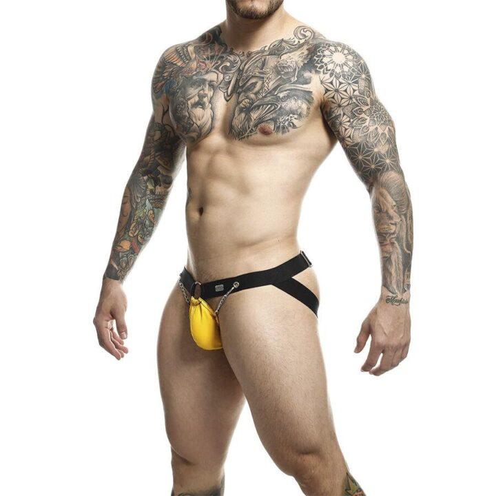 MOB - DNGEON AMARELO JOCKSTRAP COM CORRENTES TAMANHO ÚNICO
