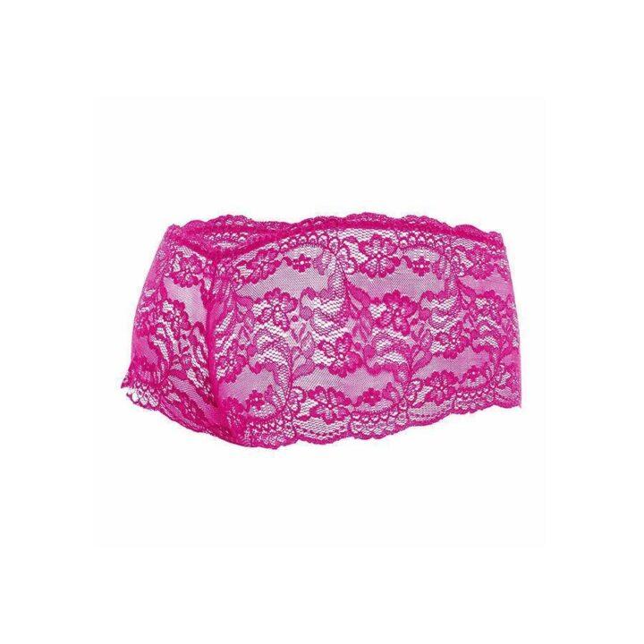 MOB - BOXER DE RENDA ROSA TAMANHO L/XL