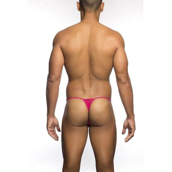MOB - TANGA DE RENDA ROSA TAMANHO L/XL