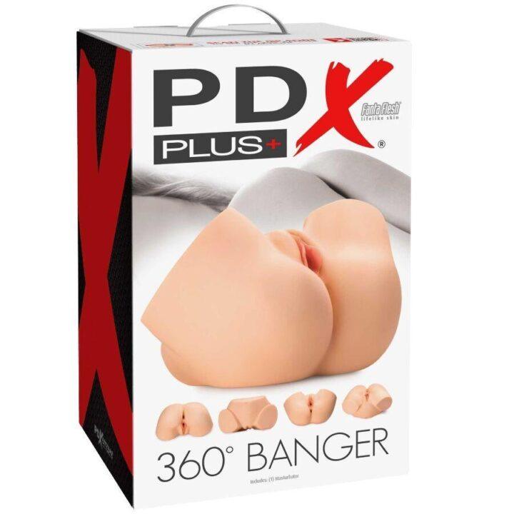 PDX PLUS - 360 BANGER REALISTIC ANAL AND VAGINA MASTURBATOR