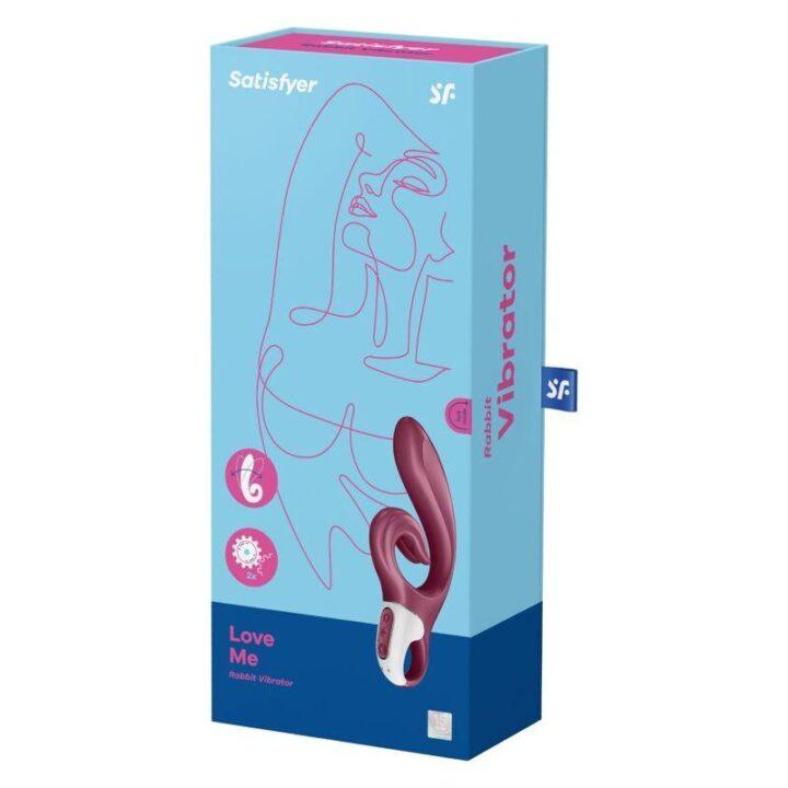 SATISFYER - LOVE ME COELHO VIBRAO VERMELHO