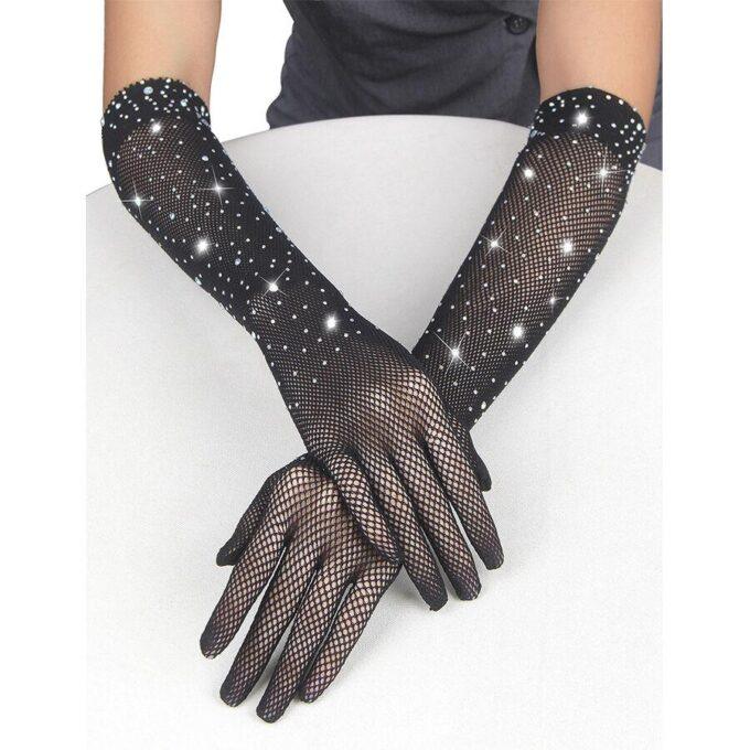 SUBBLIME - 957469 LUVAS SHINE TRANSPARENTES PRETAS S/M
