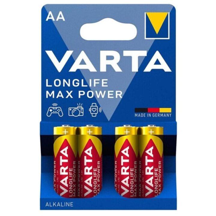 VARTA - BATERIA ALCALINA MAX POWER AA LR6 4 UNIDADES