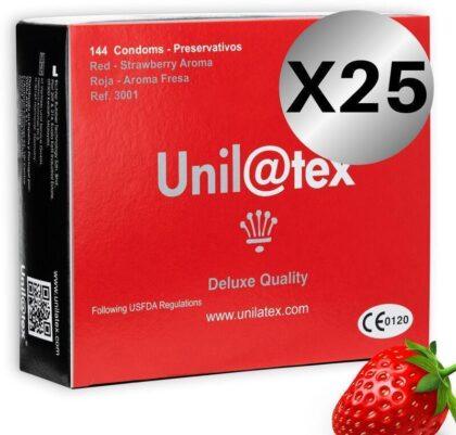 UNILATEX - PACOTE DE CONSERVANTES UNILATEX VERMELHO / MORANGO 25 X 144 UNIDADES