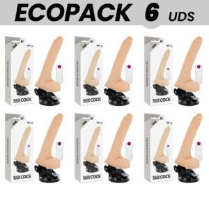 ECOPACK 6 UNIT - BASECOCK VIBRADOR DE CONTROLE REMOTO NATURAL REALISTA 19 CM -O- 4 CM