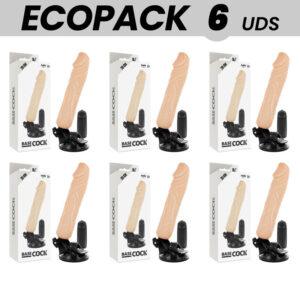 ECOPACK 6 UNIT - BASECOCK VIBRADOR DE CONTROLE REMOTO NATURAL REALISTA 20 CM -O- 4 CM