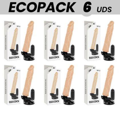 ECOPACK 6 UNIT - BASECOCK VIBRADOR REALÍSTICO CONTROLE REMOTO NATURAL 21 CM -O- 4 CM