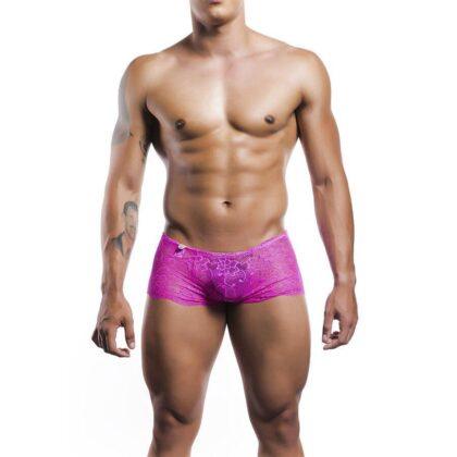 MOB - BOXER DE RENDA ROSA TAMANHO P/M