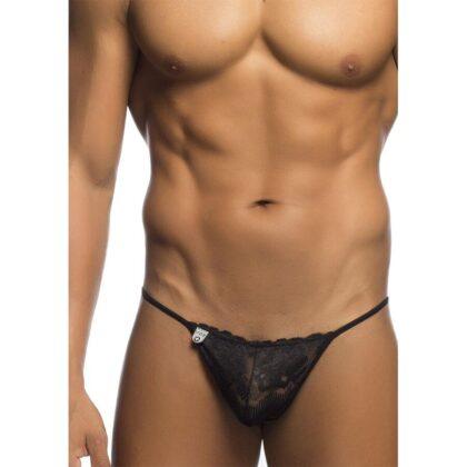 MOB - TANGA DE RENDA PRETA TAMANHO P/M