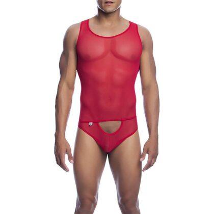 MOB - BODYSHEER VERMELHO TRANSPARENTE TAMANHO L/XL