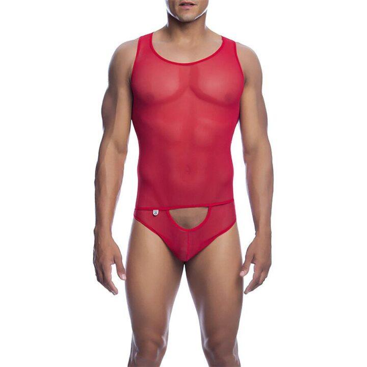 MOB - BODYSHEER VERMELHO TRANSPARENTE TAMANHO L/XL