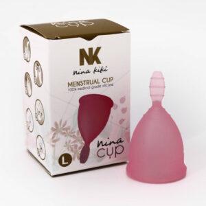 NINA KIKÍ - COPO MENSTRUAL ROSA TAMANHO L 6 + 1 GRTIS