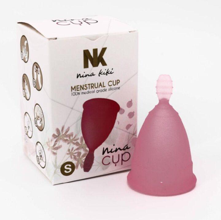 NINA KIKÍ - COPO MENSTRUAL ROSA TAMANHO S 6 + 1 GRTIS
