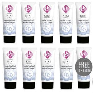 KIKÍ TRAVEL - CONFORT LUBRIFICANTE NATURAL 50 ML 10 + 1 GRÁTIS