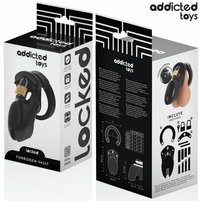 ADDICTED TOYS LOCKED - GAIOLA PARA PÊNIS FORBIDDEN VAULT 10 CM