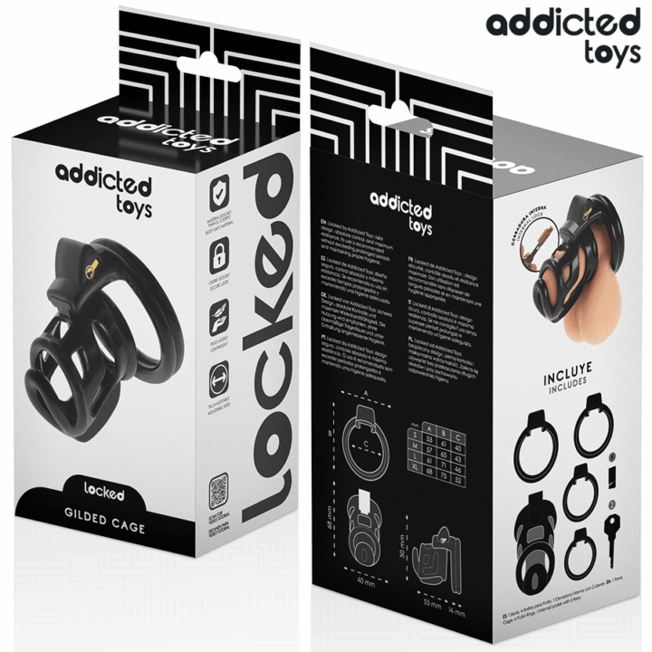 ADDICTED TOYS LOCKED - GAIOLA GILDEN GAIOLA PARA PÊNIS 8,5 CM