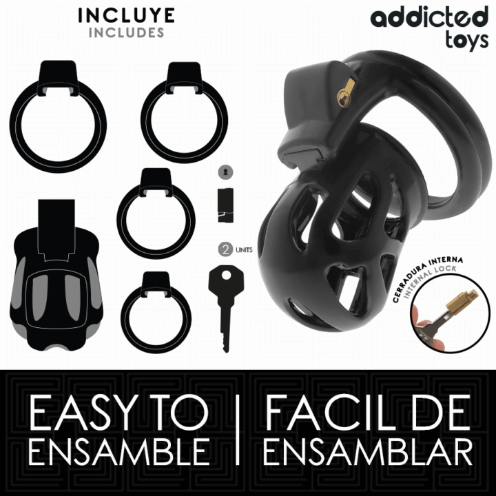 ADDICTED TOYS LOCKED - GAIOLA PARA PÊNIS SILENT KEEP 7,5 CM