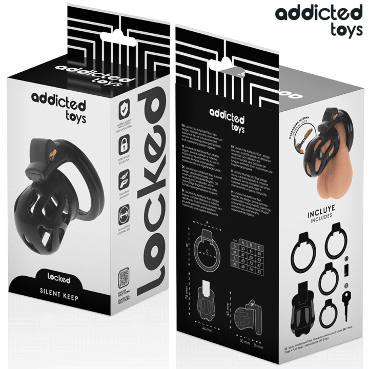 ADDICTED TOYS LOCKED - GAIOLA PARA PÊNIS SILENT KEEP 7,5 CM