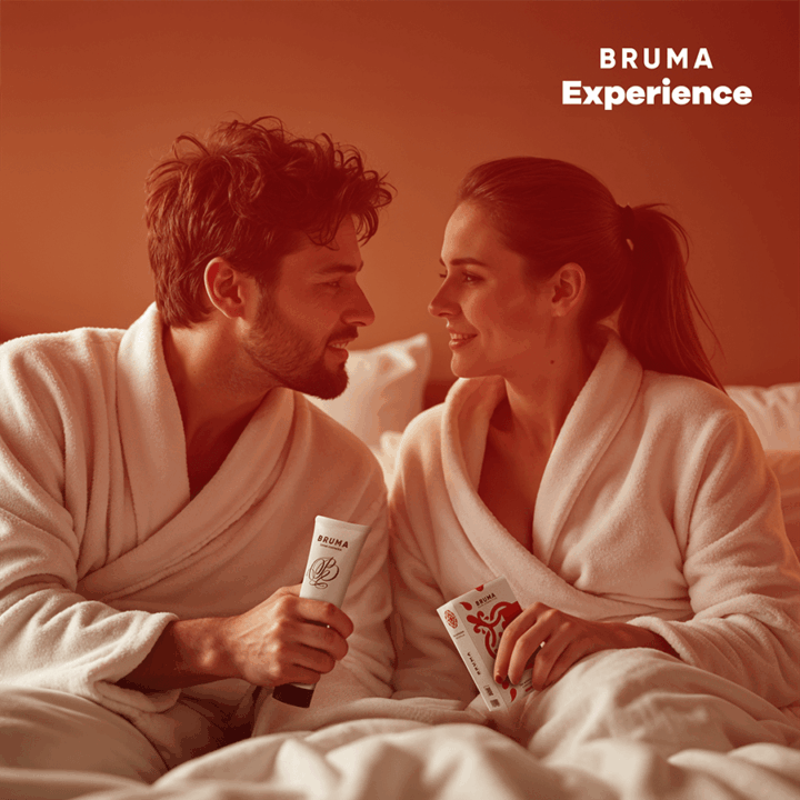 BRUMA XPERIENCE - KIT TENTAÇÃO DE MORANGO DOCE COM POTENCIALIZADOR DE ORGASMO