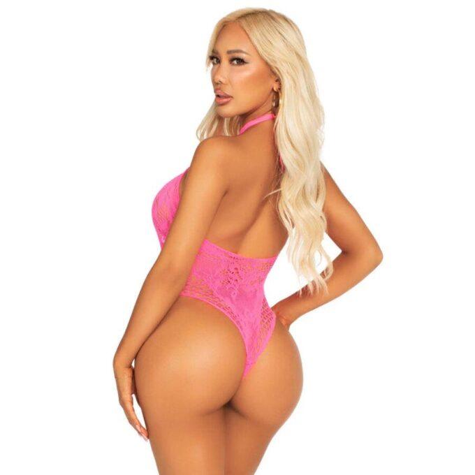 LEG AVENUE - BODY ROSA RENDA GOLA CRUZADA TAMANHO ÚNICO
