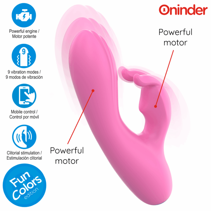 ONINDER CUTE - VIBRADOR LOVE BUNNY PARA PONTO G E CLITÓRIS - APLICATIVO MUNDIAL GRATUITO