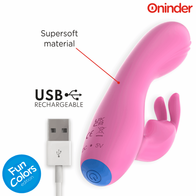 ONINDER CUTE - VIBRADOR LOVE BUNNY PARA PONTO G E CLITÓRIS - APLICATIVO MUNDIAL GRATUITO