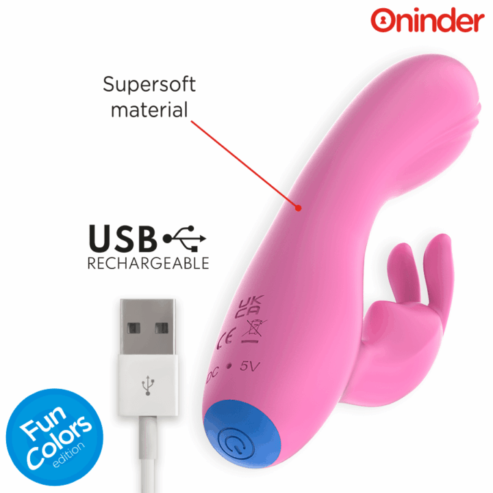 ONINDER CUTE - VIBRADOR LOVE BUNNY PARA PONTO G E CLITÓRIS - APLICATIVO MUNDIAL GRATUITO