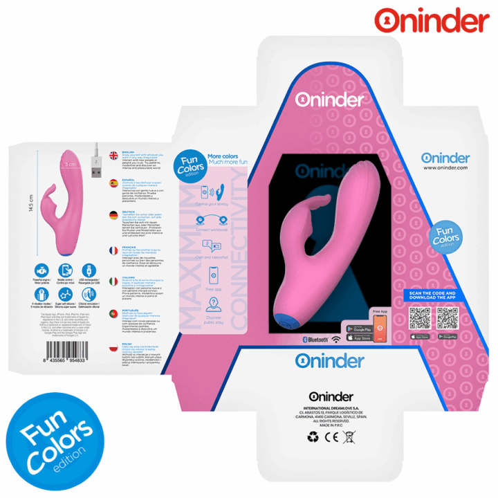 ONINDER CUTE - VIBRADOR LOVE BUNNY PARA PONTO G E CLITÓRIS - APLICATIVO MUNDIAL GRATUITO