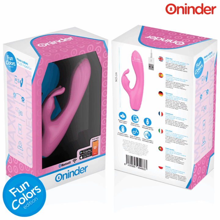 ONINDER CUTE - VIBRADOR LOVE BUNNY PARA PONTO G E CLITÓRIS - APLICATIVO MUNDIAL GRATUITO