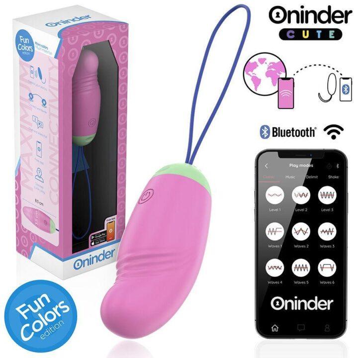 ONINDER CUTE - OVO VIBRO-GIRATÓRIO LOVE PLEASURE 360 SILICONE - APLICATIVO MUNDIAL GRATUITO